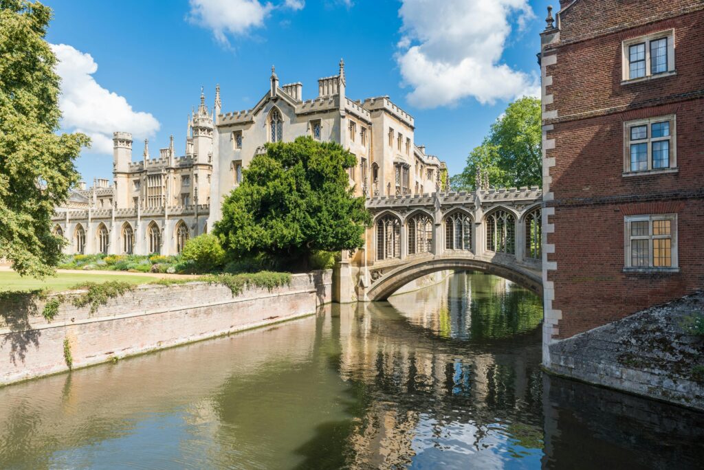 St. John's college, Cambridge UK, with the Bridge of Sighs