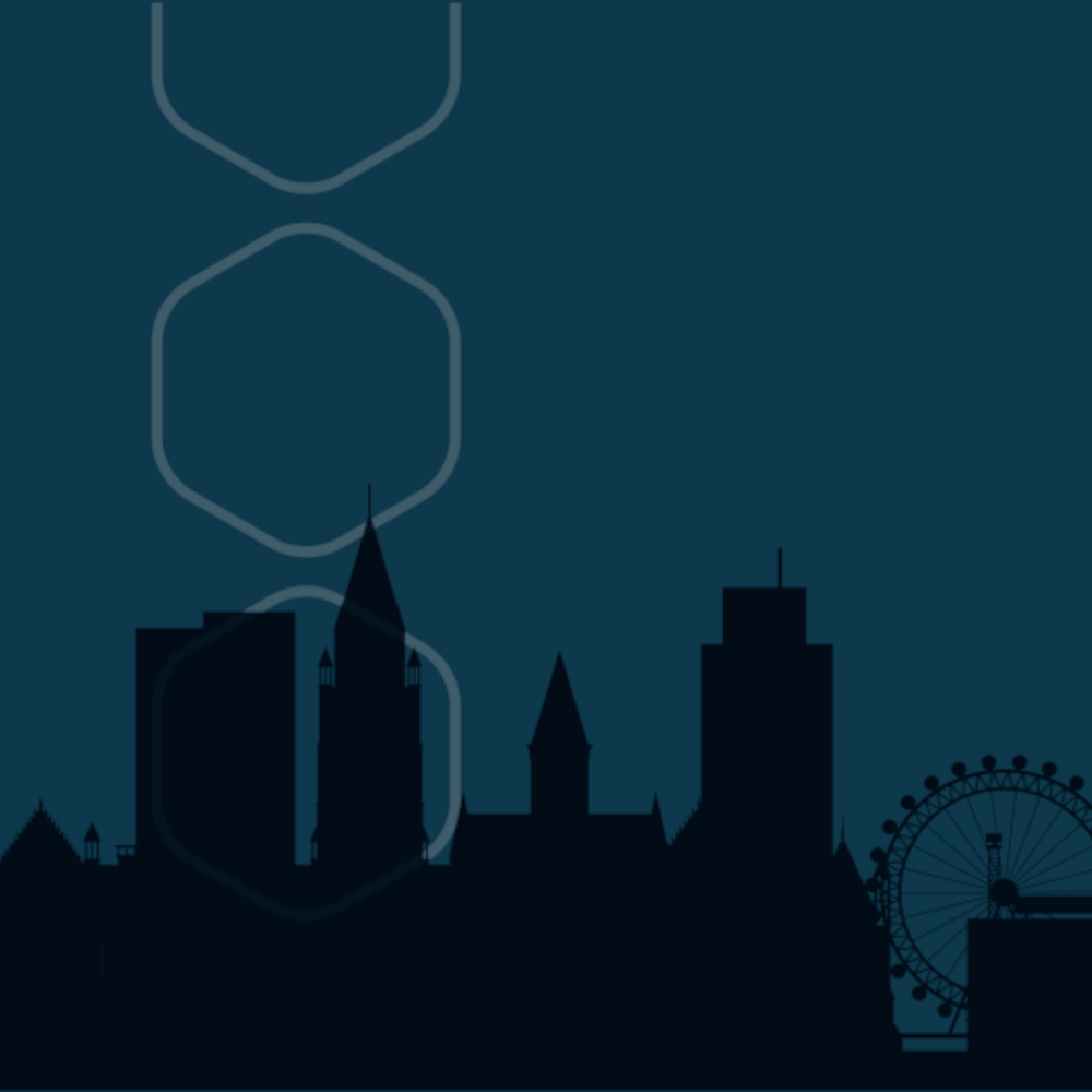 CHERITech branding with the Manchester skyline